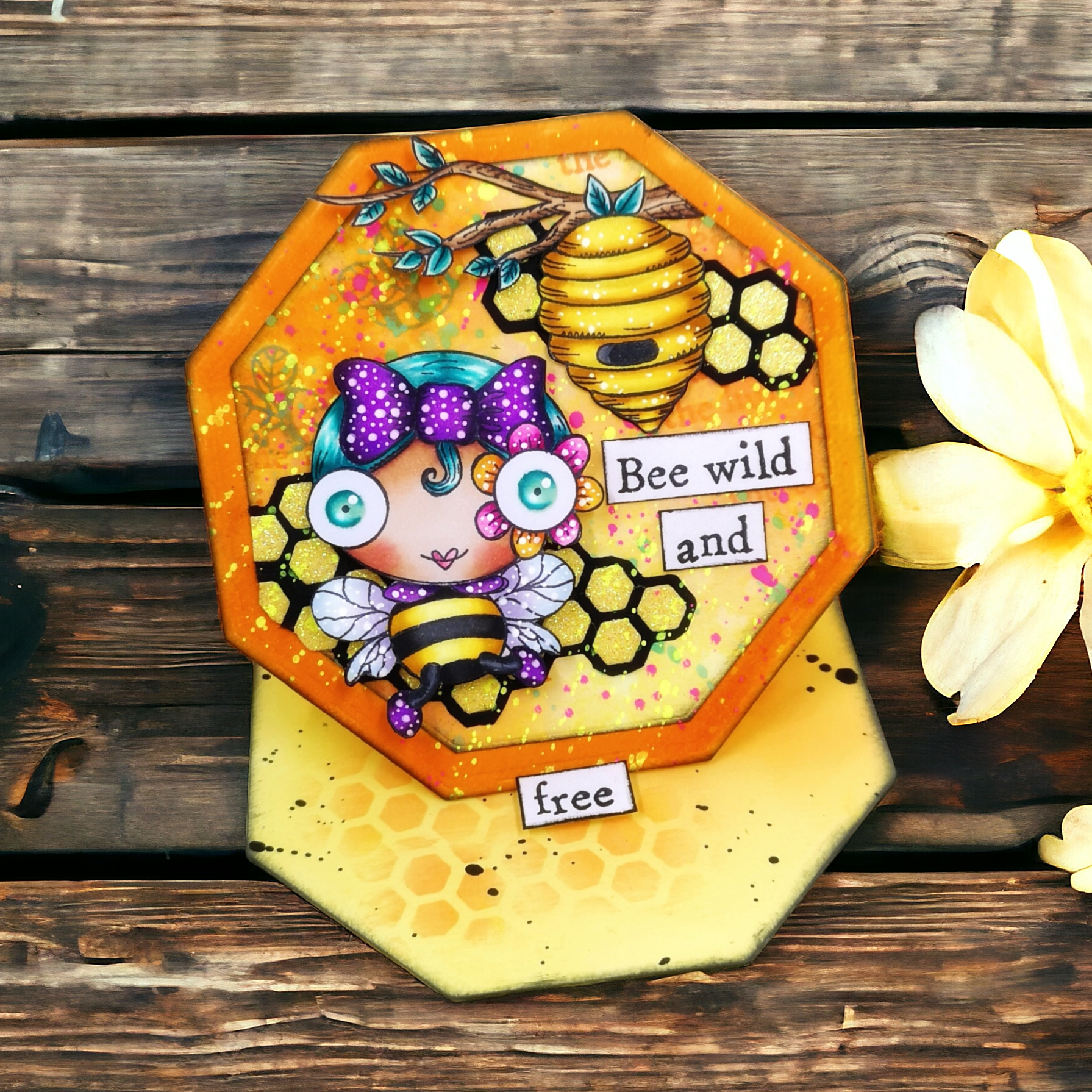AALL & Create Bee Free A6 Clear Stamps 1129 bee wild