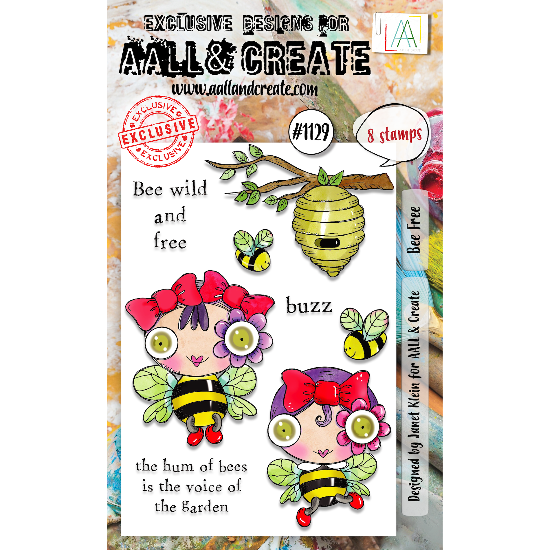 AALL & Create Bee Free A6 Clear Stamps 1129