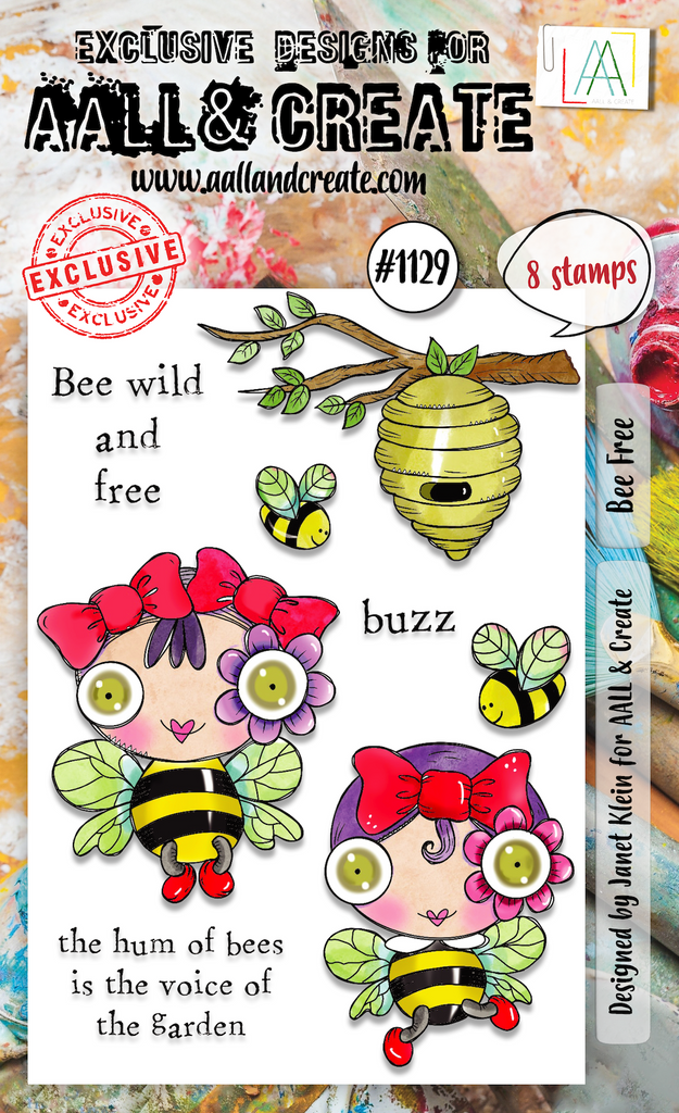 AALL & Create Bee Free A6 Clear Stamps 1129