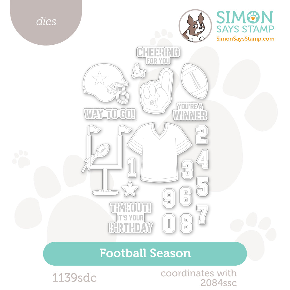 Simon Says Stamp Football Season Wafer Dies 1139sdc Cheering for You