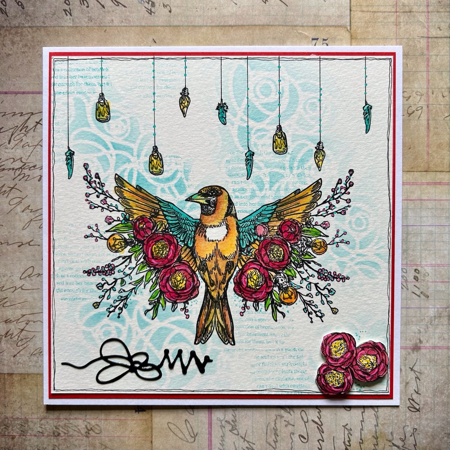 AALL & Create Light Up The Sky A6 Clear Stamps 1144 bird wings spread
