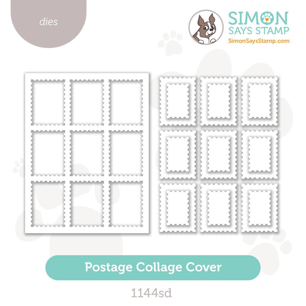 Simon Says Stamp Postage Collage Cover Wafer Dies 1144sd DieCember