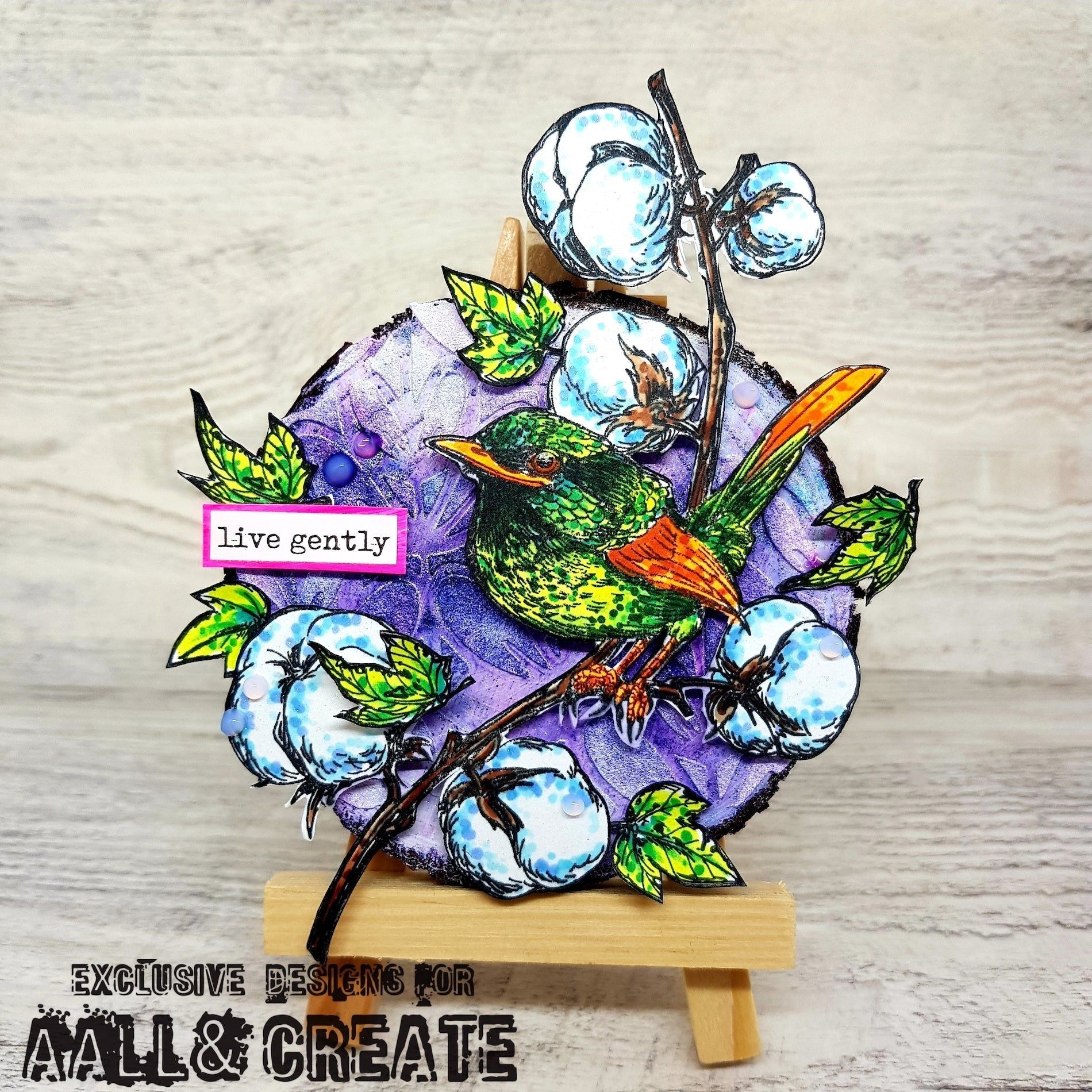 AALL & Create Cotton Twitterer A6 Clear Stamps 1147 live gently