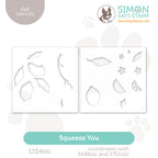 Simon Says Stamp Set of 2 Stencils Squeeze You 1154stc Every Happiness