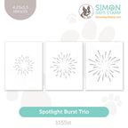Simon Says Stamp Set of 3 Stencils Spotlight Burst Trio 1155st