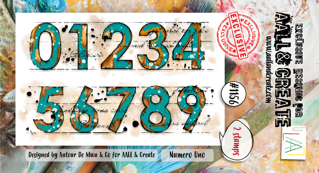 AALL & Create Numero Uno A8 Clear Stamps 1156