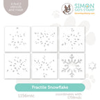 Simon Says Stamp Set of 6 Stencils Fractile Snowflake 1156mtc Stamptember