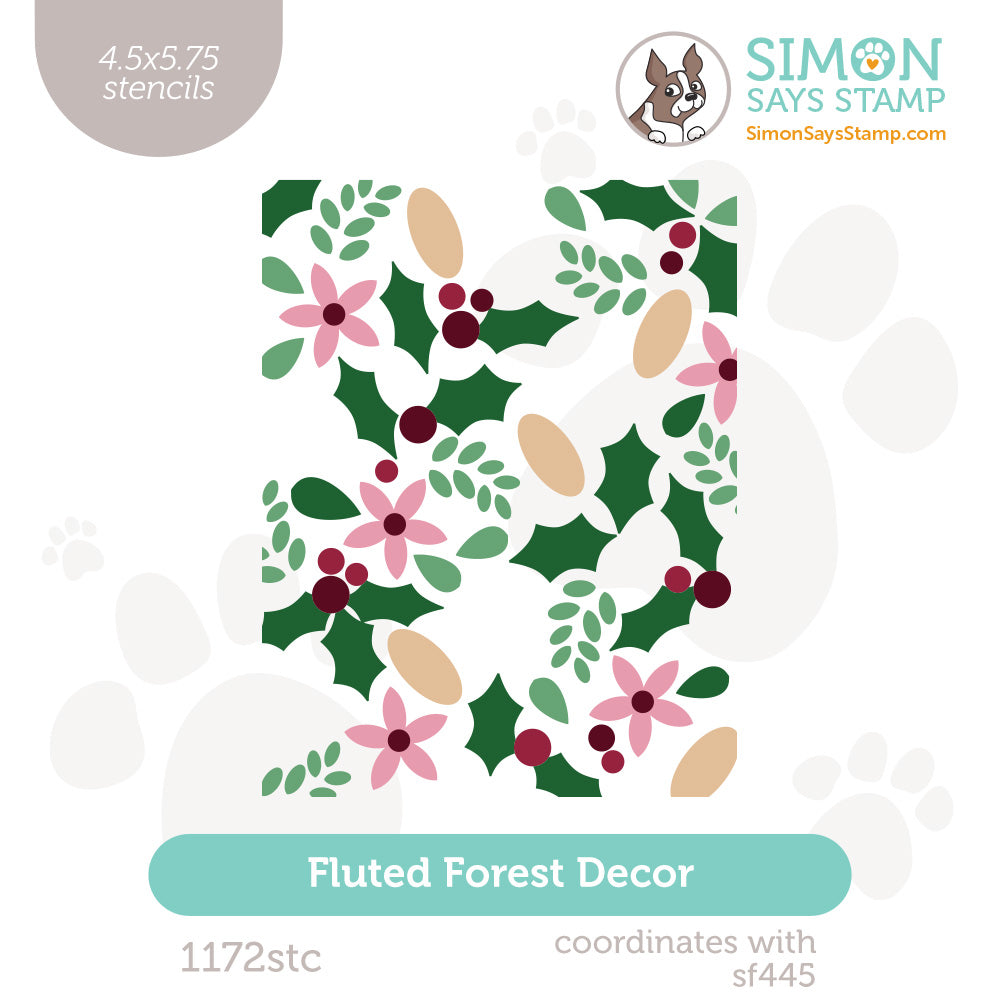 Simon Says Set of 4 Stencils Fluted Forest Decor 1172stc Sending Cheer