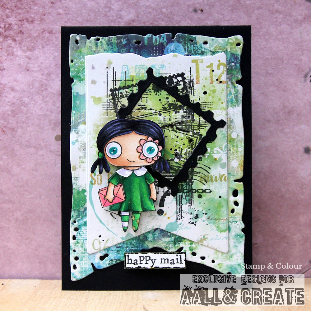AALL & Create Chain Framed A7 Clear Stamp 1180 happy mail