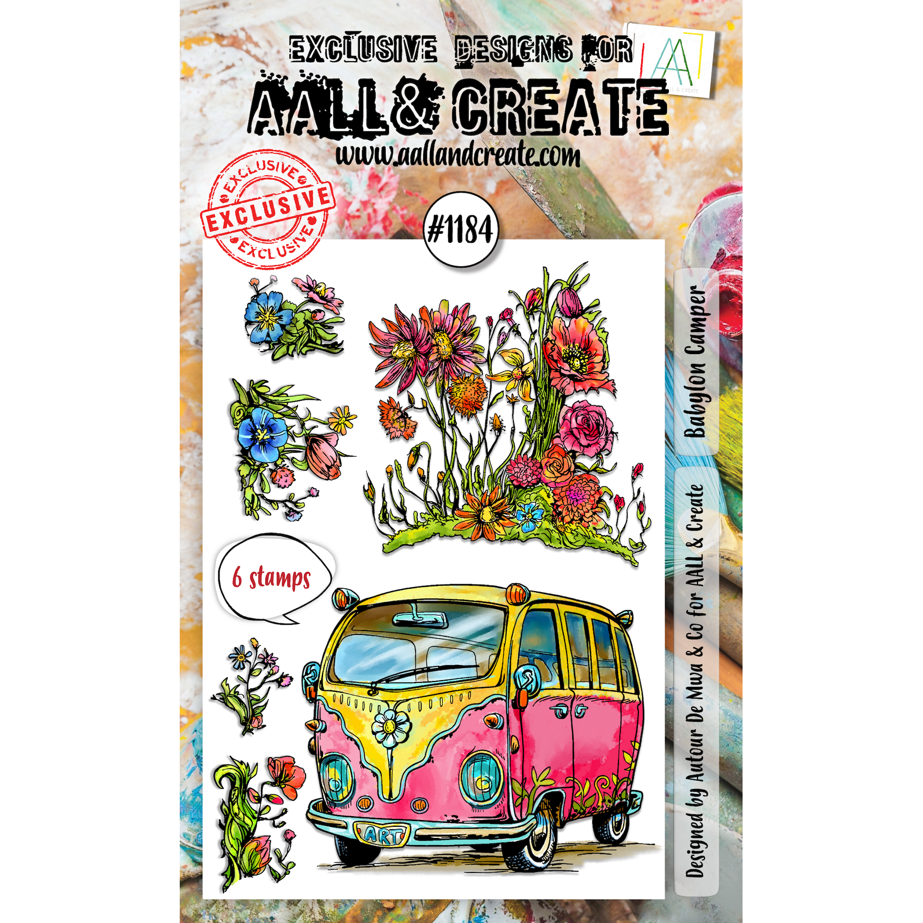 AALL & Create Babylon Camper A6 Clear Stamps 1184