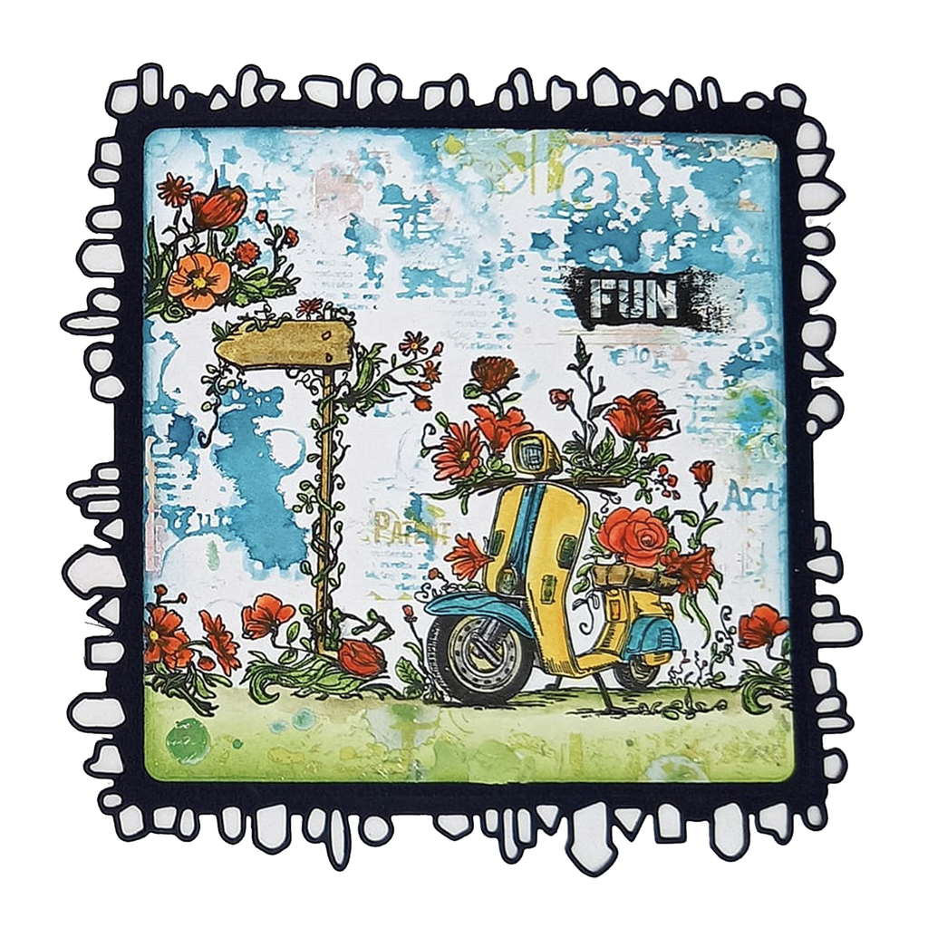 AALL & Create Beach Bikers A6 Clear Stamps 1185 fun