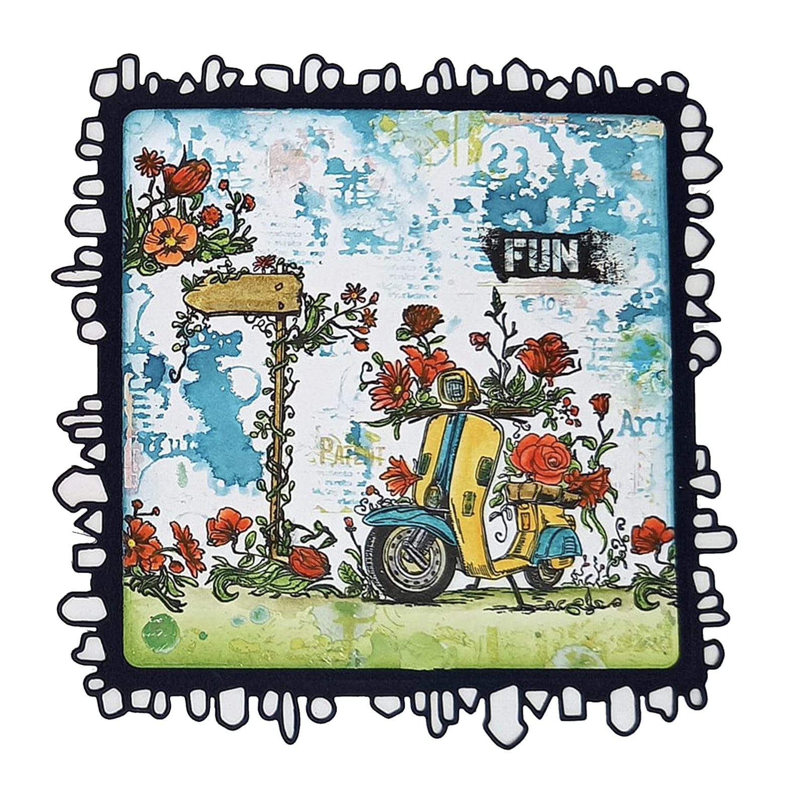 AALL & Create Beach Bikers A6 Clear Stamps 1185 fun