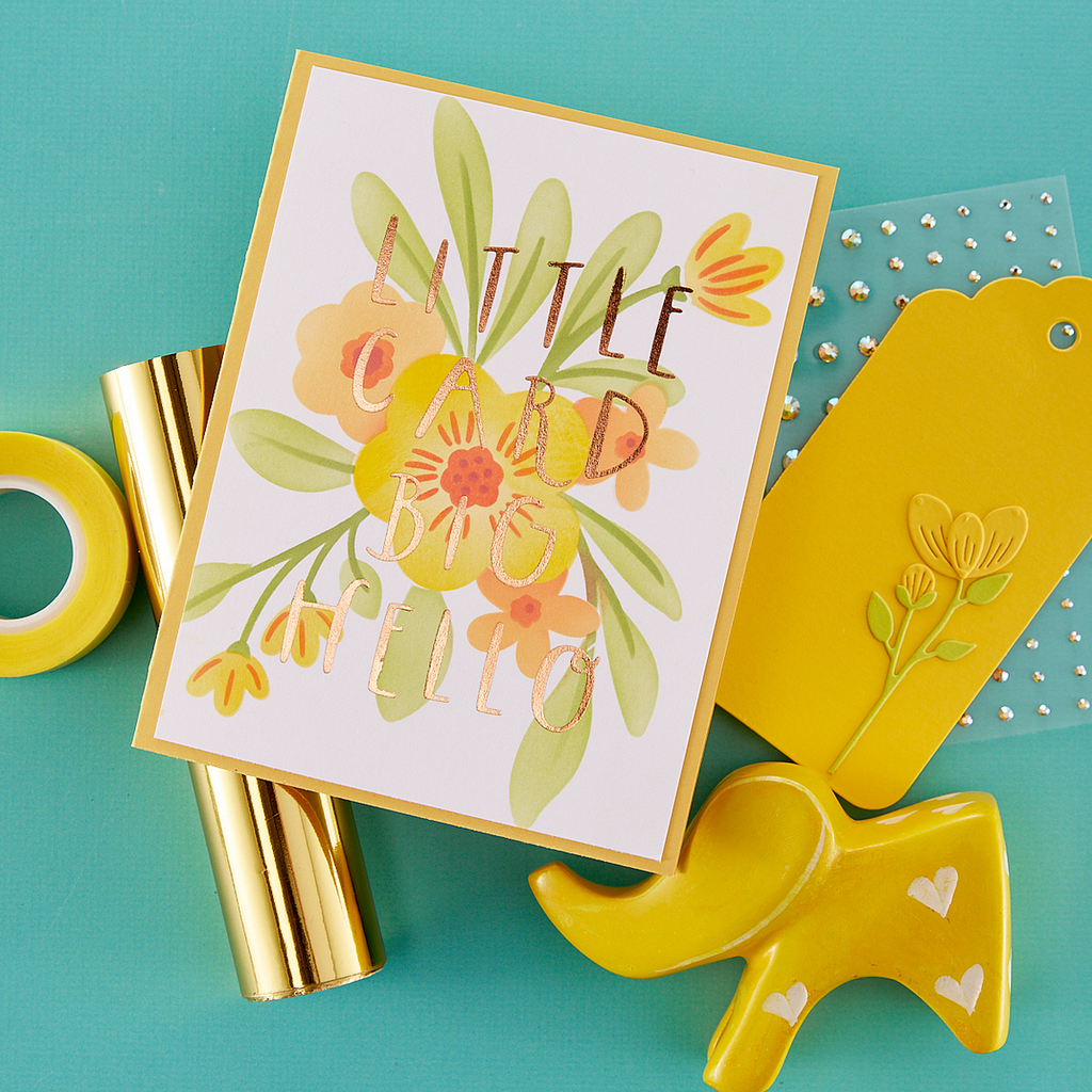 BD-0763 Spellbinders Hello Blooms Stencil and Die Set Big Hello