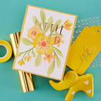 BD-0763 Spellbinders Hello Blooms Stencil and Die Set Big Hello