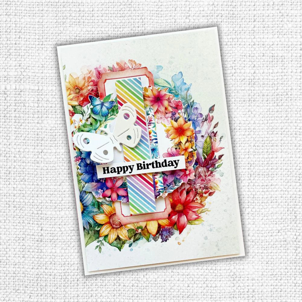 Paper Rose Rainbow Twirl 2.0 6x6 Paper 31067 happy birthday