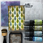 Tim Holtz Distress Ink Pad Walnut Stain Ranger TIM19534 Christmas Tree Stencil Project | color-code:ALT95