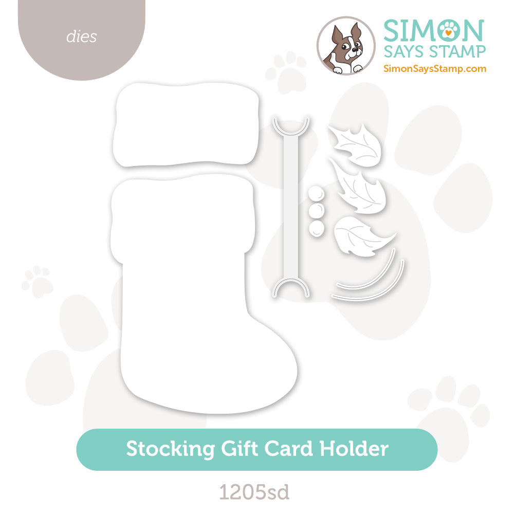 Simon Says Stamp Stocking Gift Card Holder Wafer Dies 1205sd DieCember