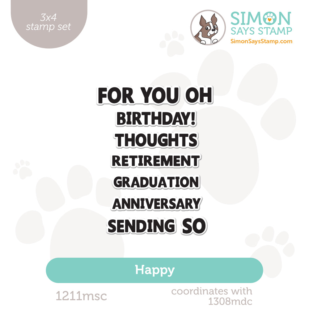 Simon Says Clear Stamps Happy 1211msc Moments in Time