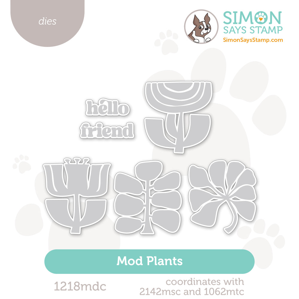 Simon Says Stamp Mod Plants Wafer Dies 1218mdc Rain or Shine