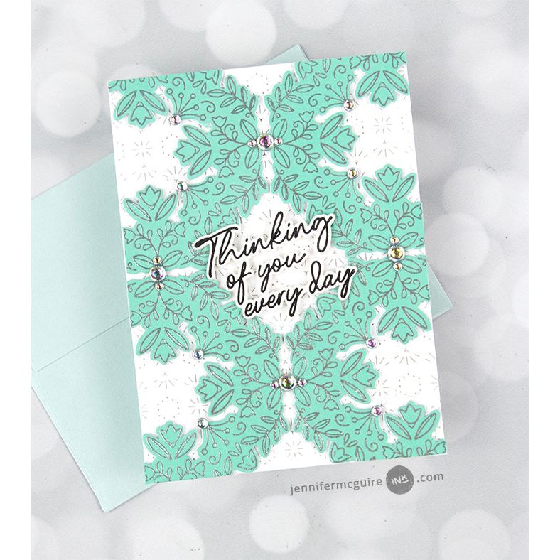 Pinkfresh Studio Floral Octagon Frame Die 217223 Every Day Card | color-code:ALT04