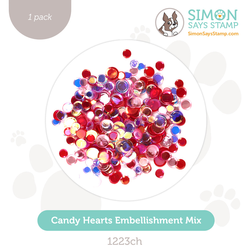 Simon Says Stamp Embellishment Mix Candy Hearts 1223ch Smitten