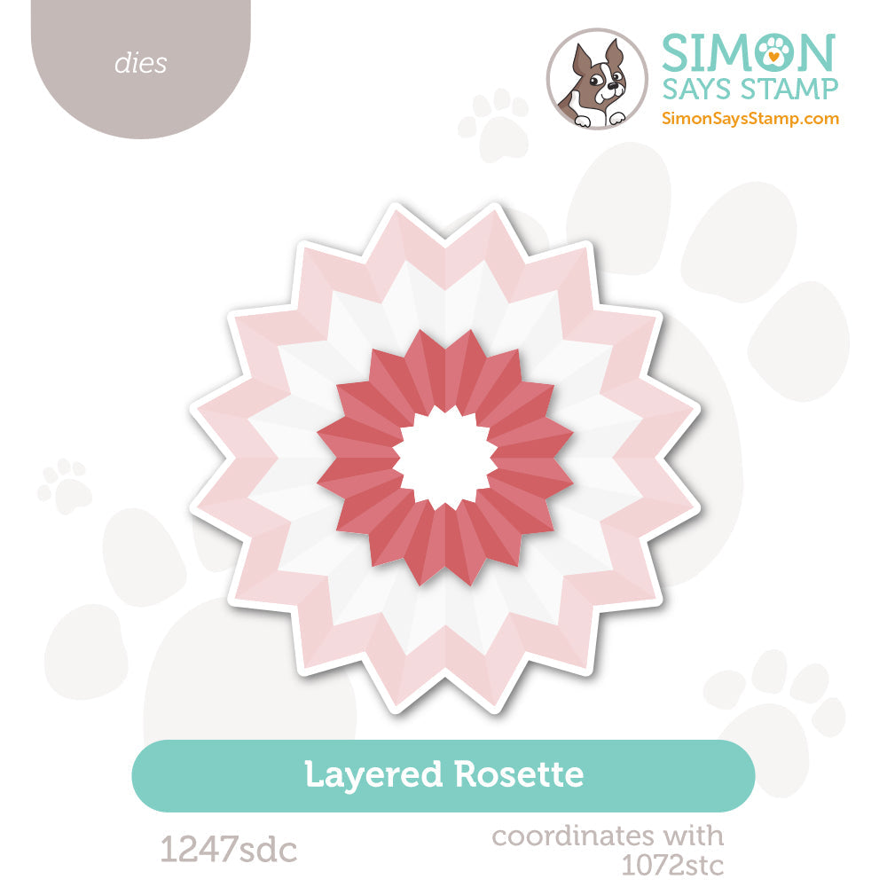 Simon Says Stamp Layered Rosette Wafer Dies 1247sdc