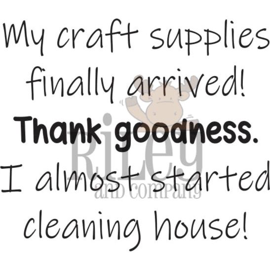Riley And Company Funny Bones I Almost Started Cleaning Clear Stamp rwd-1249