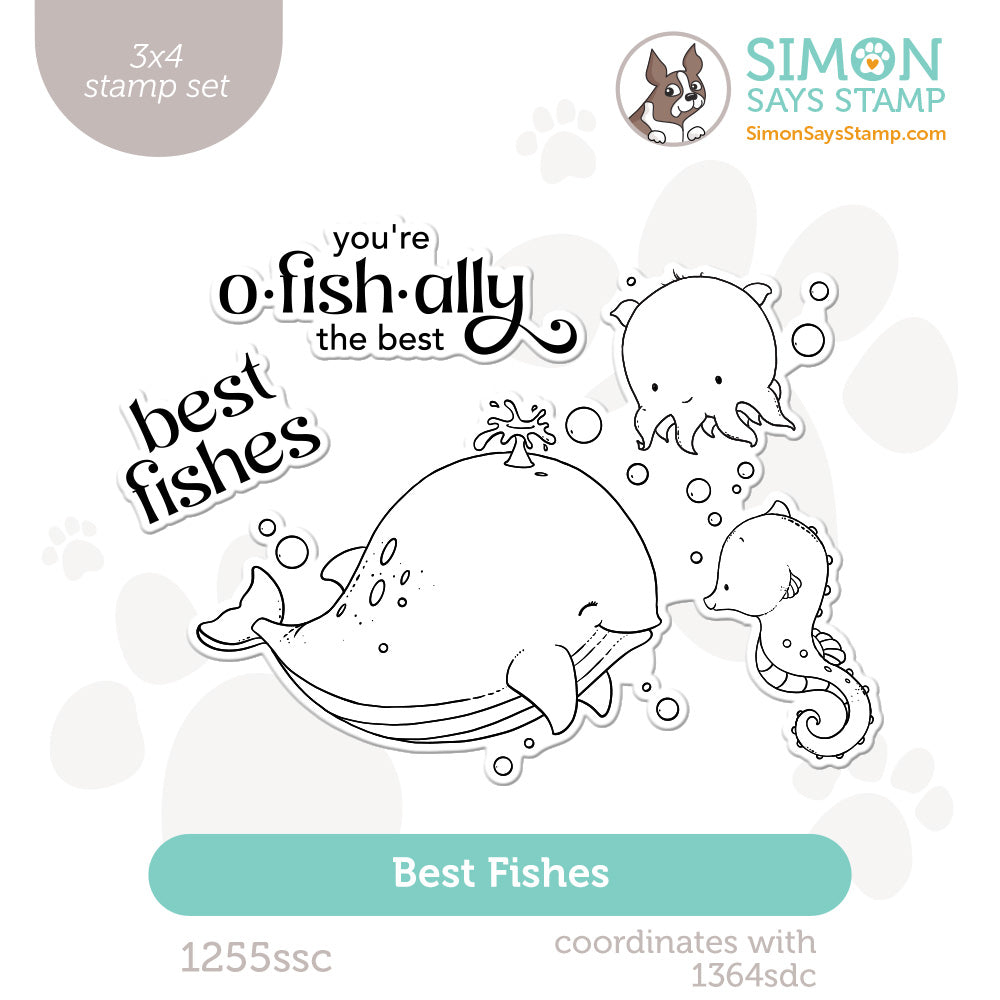 Simon Says Clear Stamp Best Fishes 1255ssc