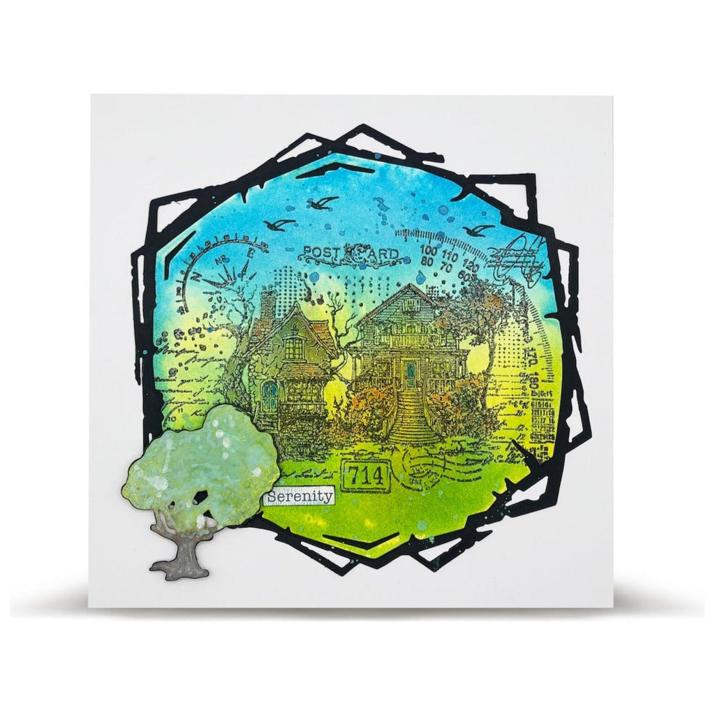 AALL & Create Scenic Script A6 Clear Stamps 1257 serenity