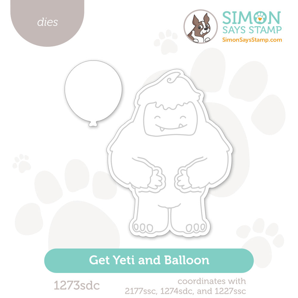 Simon Says Stamp Get Yeti and Balloon Wafer Dies 1273sdc