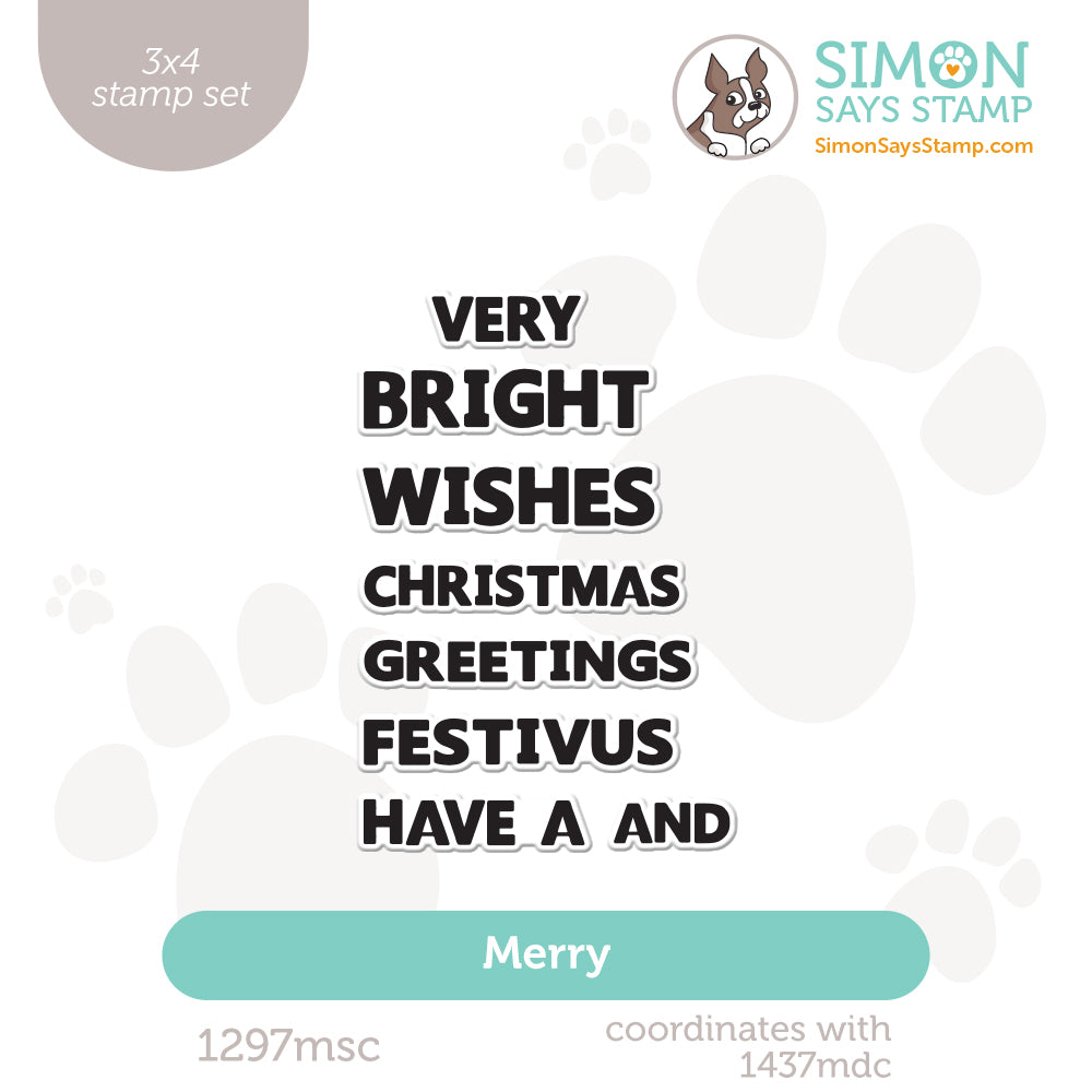 Simon Says Clear Stamps Merry 1297msc And Everything Nice