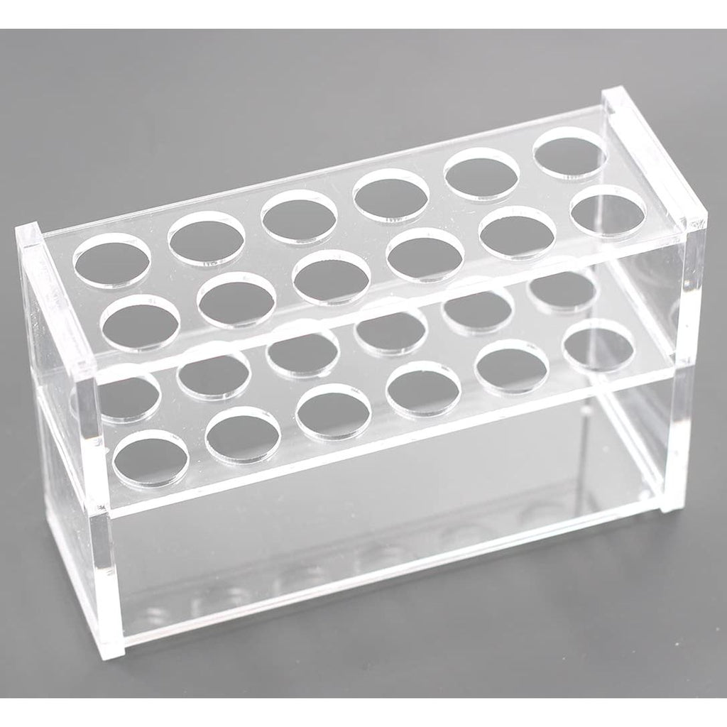 12 Slot Clear Acrylic Organizer Rack with grey background