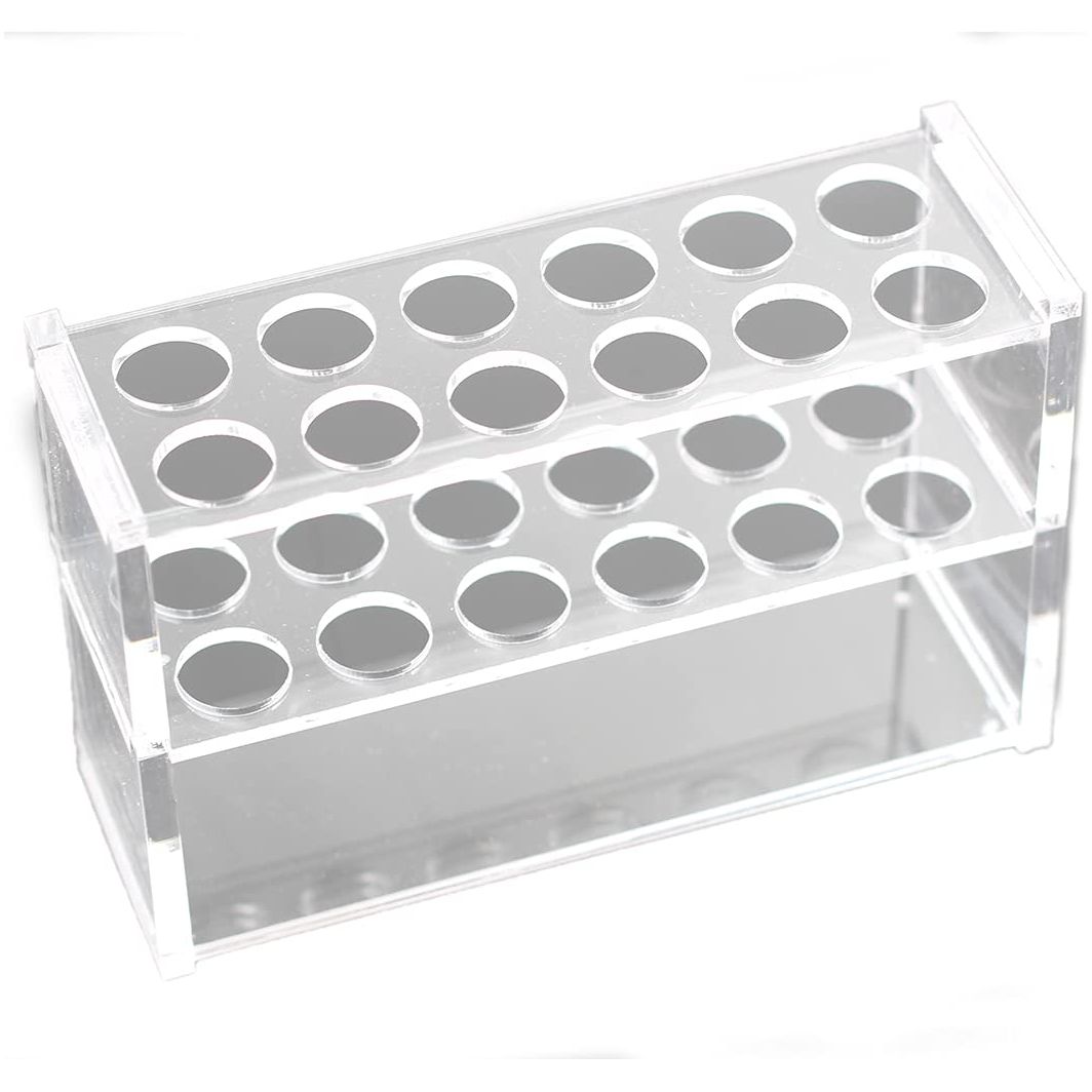 12 Slot Clear Acrylic Organizer Rack with white background