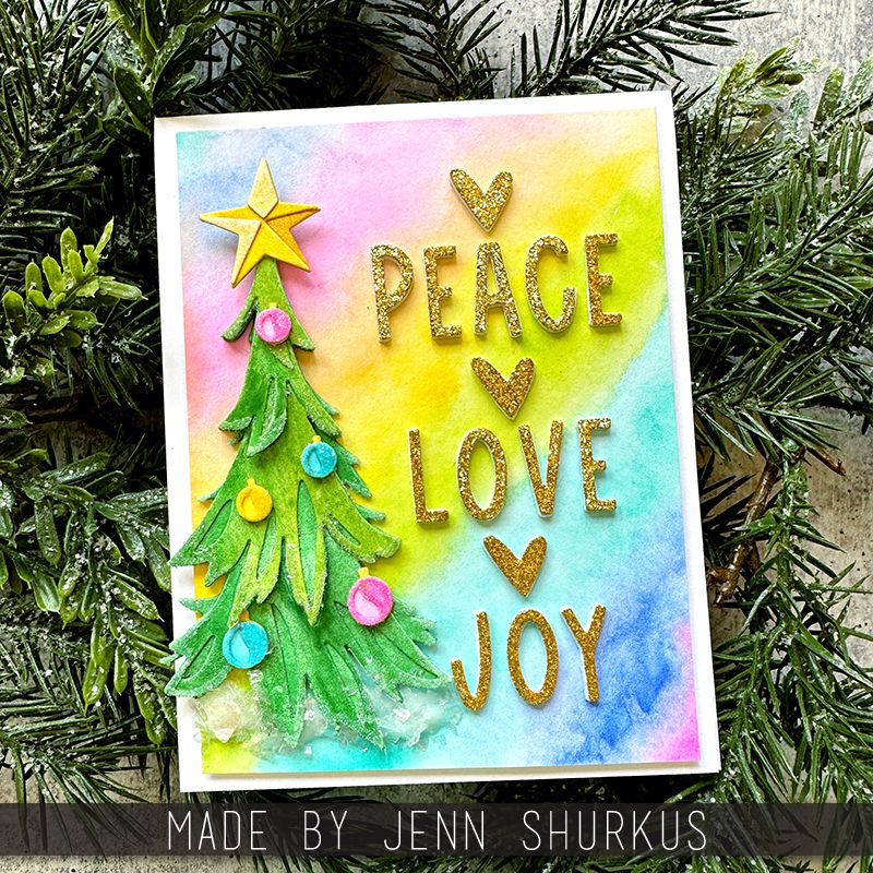Tim Holtz Sizzix Trim a Tree, Colorize Thinlits Dies 666332 colorful joy