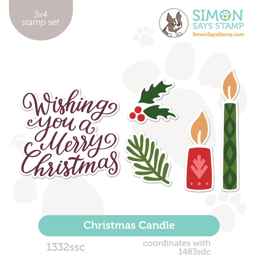 Simon Says Clear Stamps Christmas Candle 1332ssc
