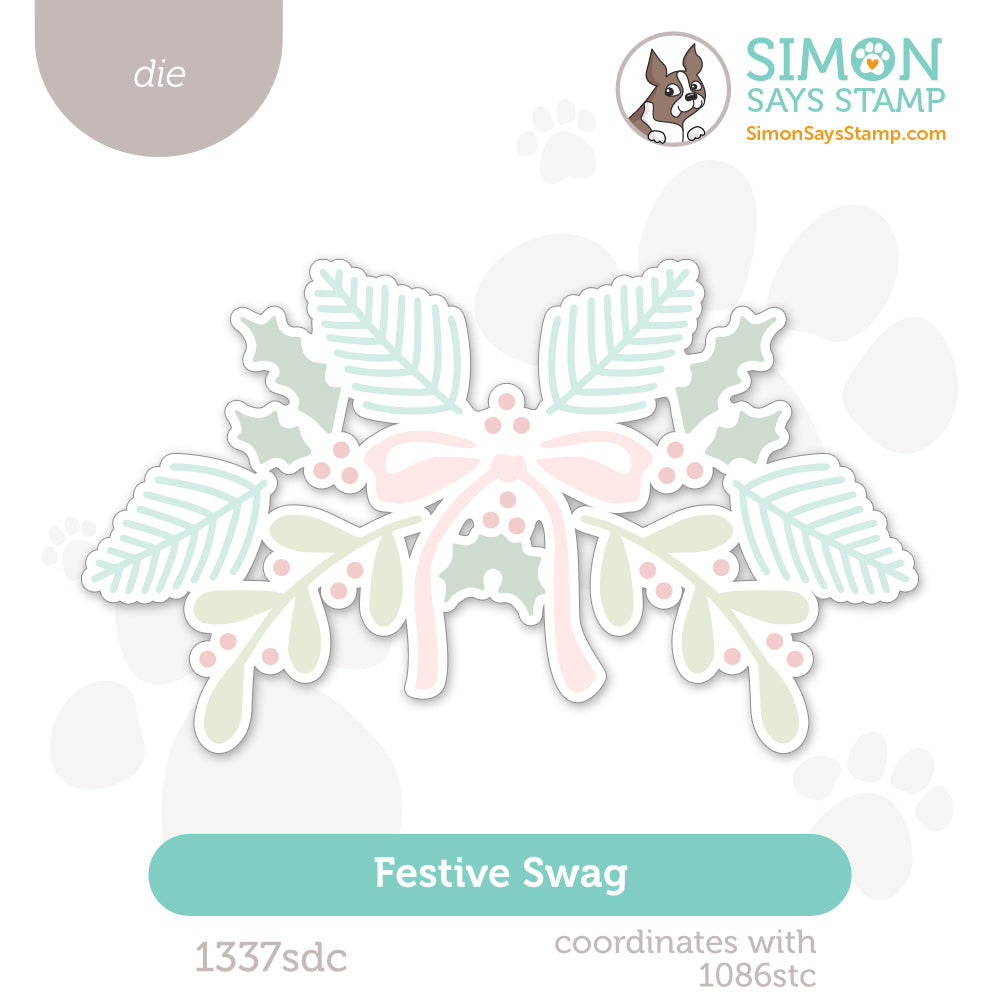 Simon Says Stamp Festive Swag Wafer Dies 1337sdc Happy Camper