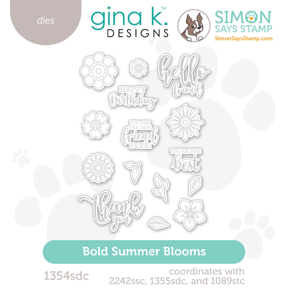 Simon Says Stamp Bold Summer Blooms Wafer Die 1354sdc