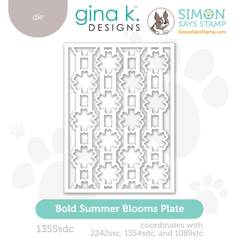 Simon Says Stamp Bold Summer Blooms Plate Wafer Die 1355sdc