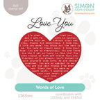Simon Says Clear Stamp Words Of Love 1365ssc Heart to Heart