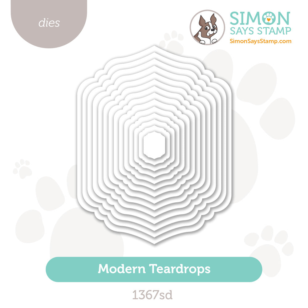 Simon Says Stamp Modern Teardrops Wafer Dies 1367sd Happy Camper