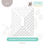 Simon Says Stamp Chunky A2 Scallop Rectangles Wafer Dies 1368sd DieCember