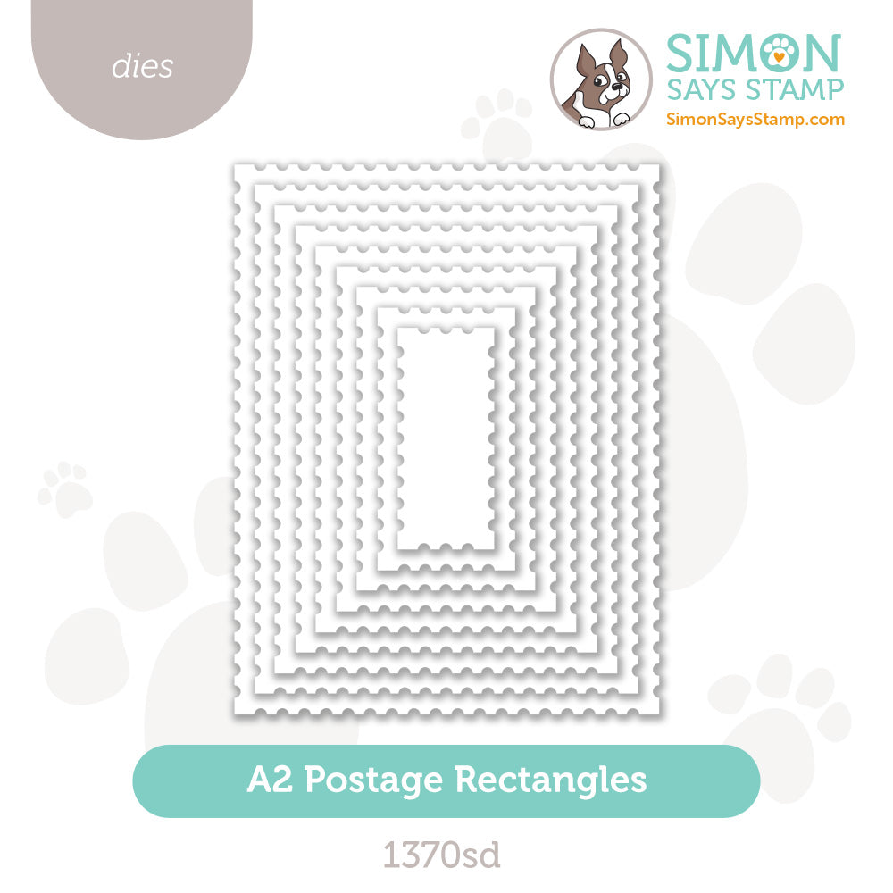 Simon Says Stamp A2 Postage Rectangles 1370sd STAMPtember
