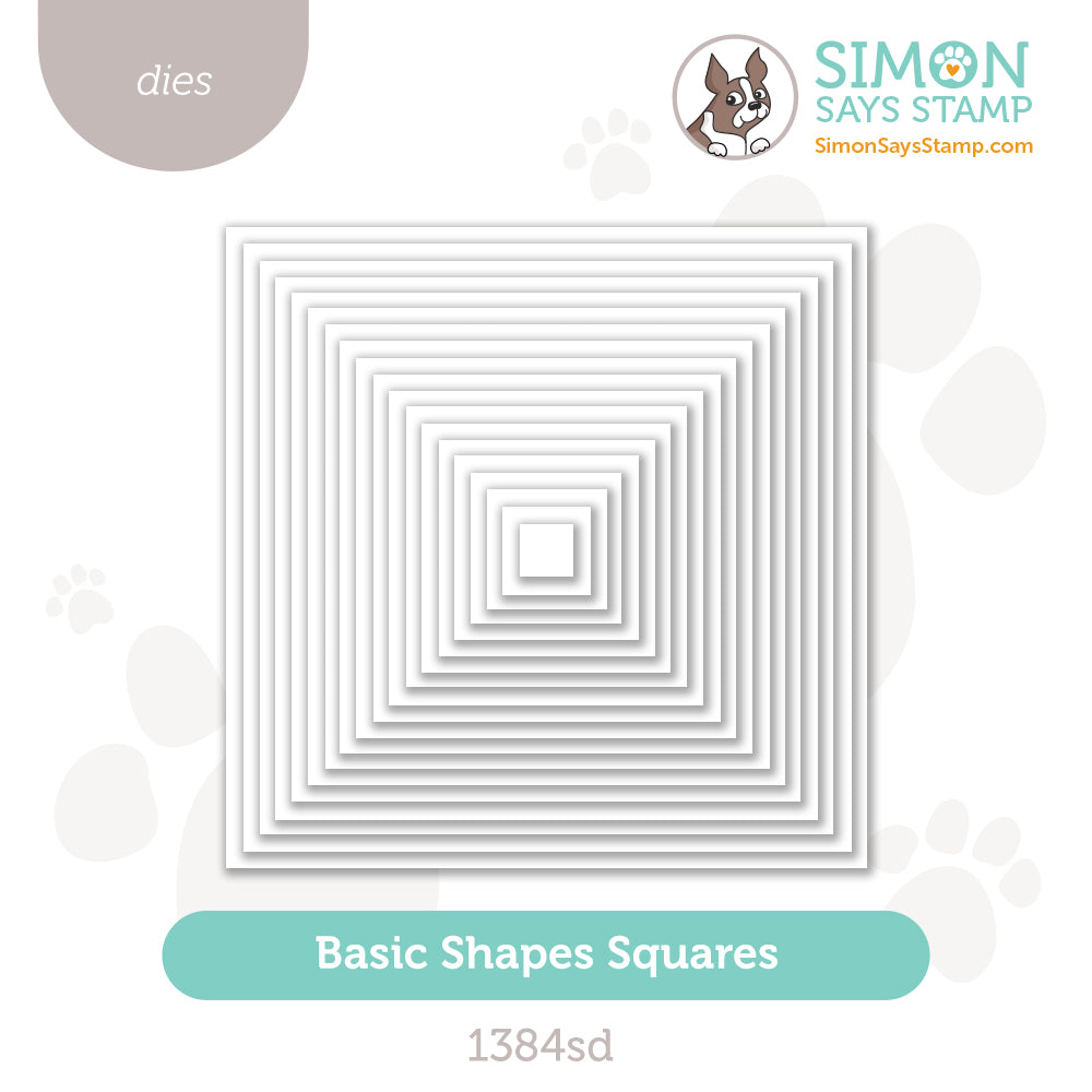 Simon Says Stamp Basic Shapes Squares Wafer Dies 1384sd DieCember