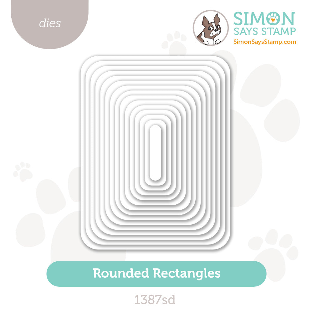 Simon Says Stamp Rounded Rectangles Wafer Dies 1387sd Always There