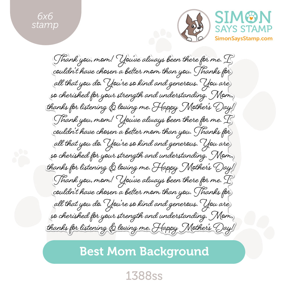 Simon Says Stamp Best Mom Background Clear Stamp Simon Says Stamp Best Mom Background Clear Stamp