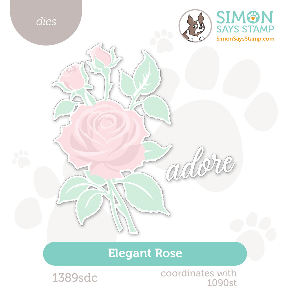 Simon Says Stamp Elegant Rose Wafer Dies 1389sdc STAMPtember