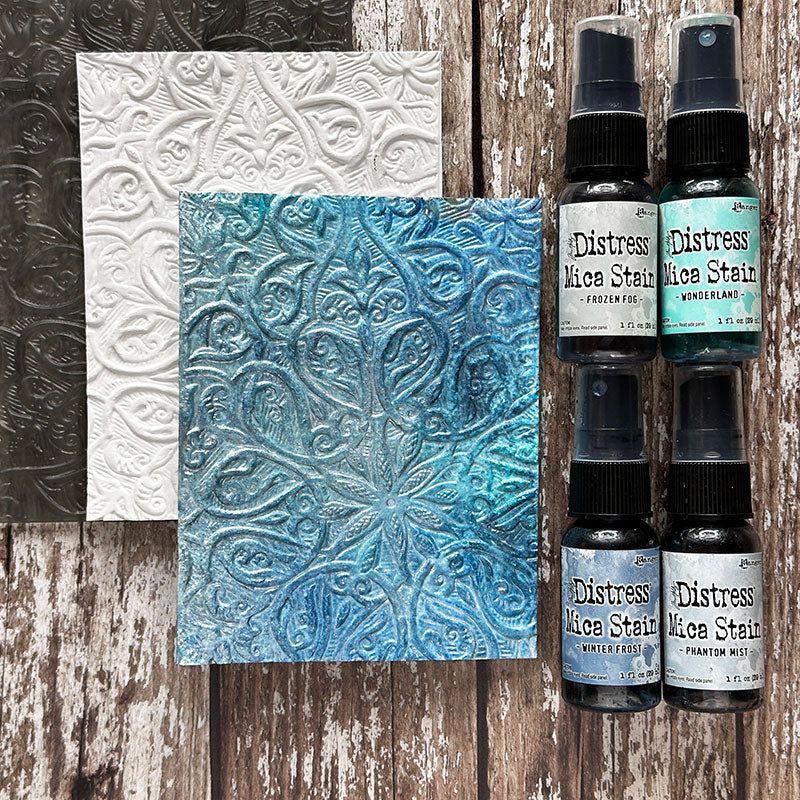 Tim Holtz Distress Phantom Mist Mica Stain Ranger Holiday Embossing Cards | color-code:ALT04