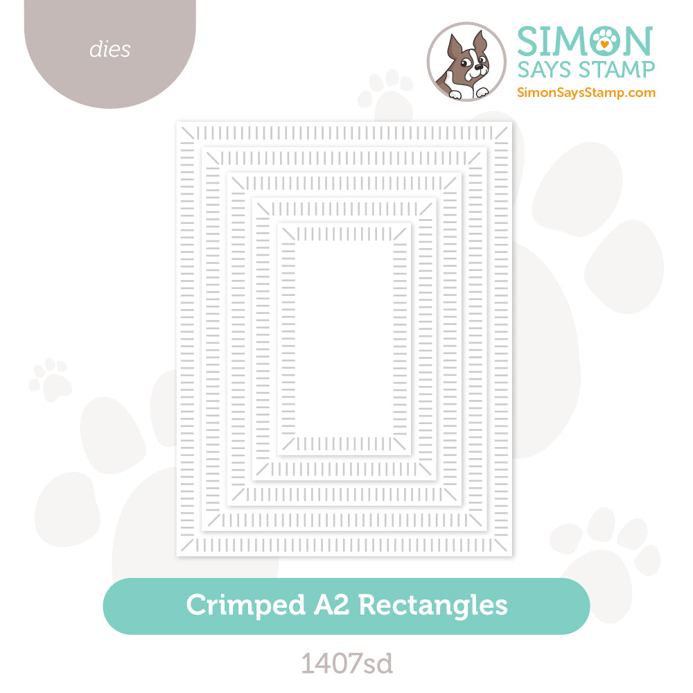 Simon Says Stamp Crimped A2 Rectangles Wafer Dies 1407sd In My Heart
