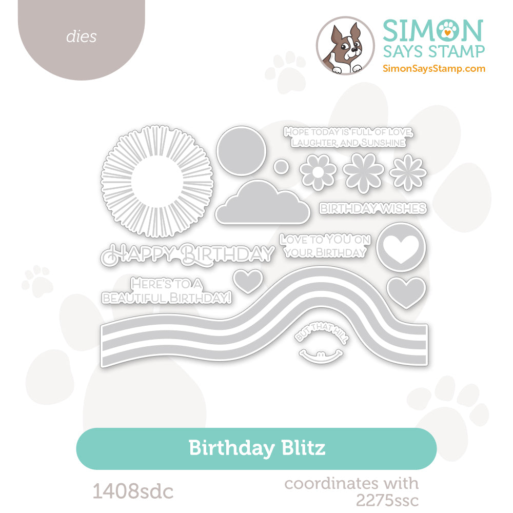 Simon Says Stamp Birthday Blitz Wafer Dies 1408sdc