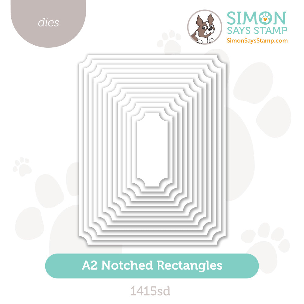 Simon Says Stamp A2 Notched Rectangles Wafer Dies 1415sd Always There